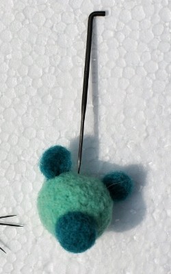 De-Fuzzed Needle felted piece